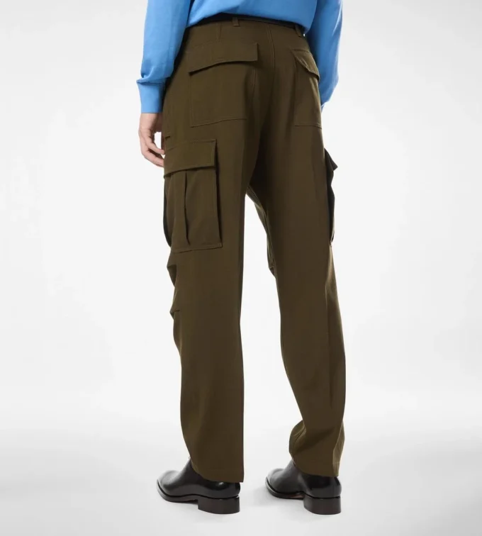 Pantaloni cargo din lână, cașmir și mătase Pantaloni cargo din lână, cașmir și mătase