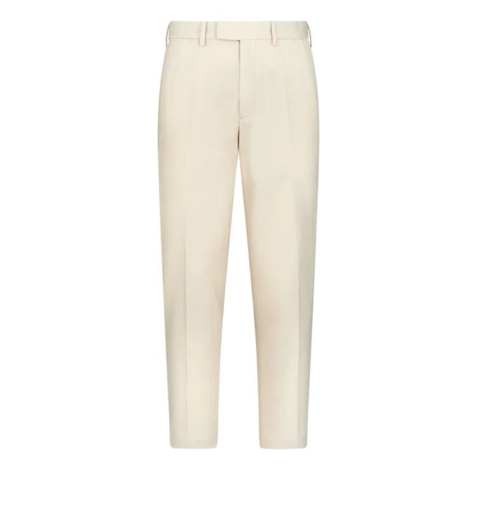 Pantaloni chino din bumbac periat
