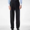 Pantaloni cu dungi subtile și pliuri duble Pantaloni cu dungi subtile și pliuri duble