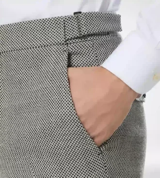 Pantaloni cu model Birdseye
