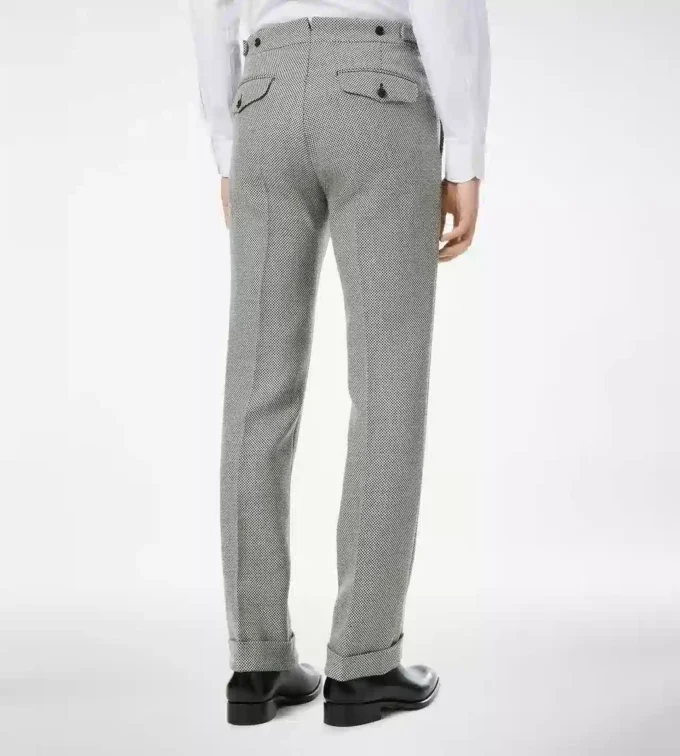 Pantaloni cu model Birdseye