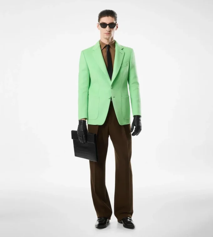 Pantaloni cu pli dublu din twill rupt Pantaloni cu pli dublu din twill rupt