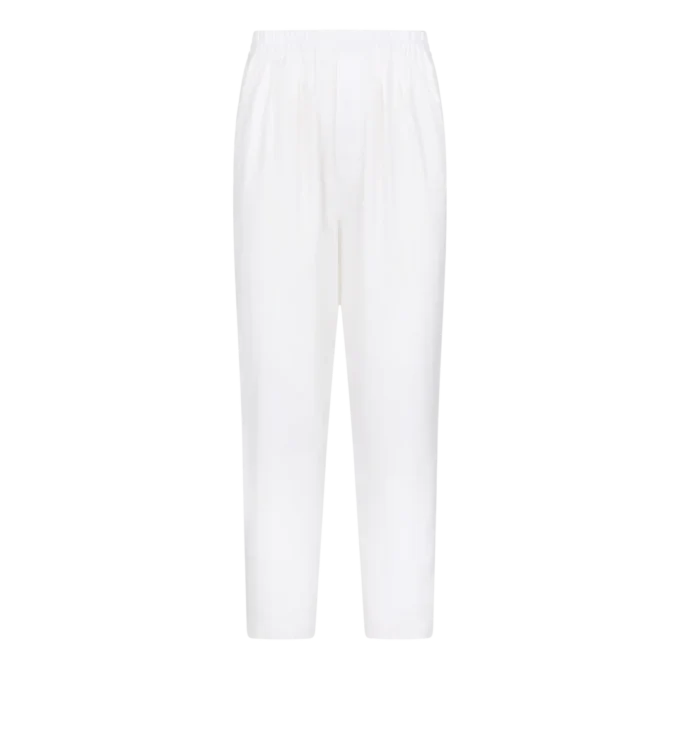 Pantaloni de casual cu pliuri și dungi în zig-zag