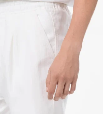 Pantaloni de casual cu pliuri și dungi în zig-zag
