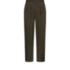 Pantaloni de casual din bumbac și mătase cu dungi Bengal și pliuri