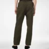 Pantaloni de casual din bumbac și mătase cu dungi Bengal și pliuri