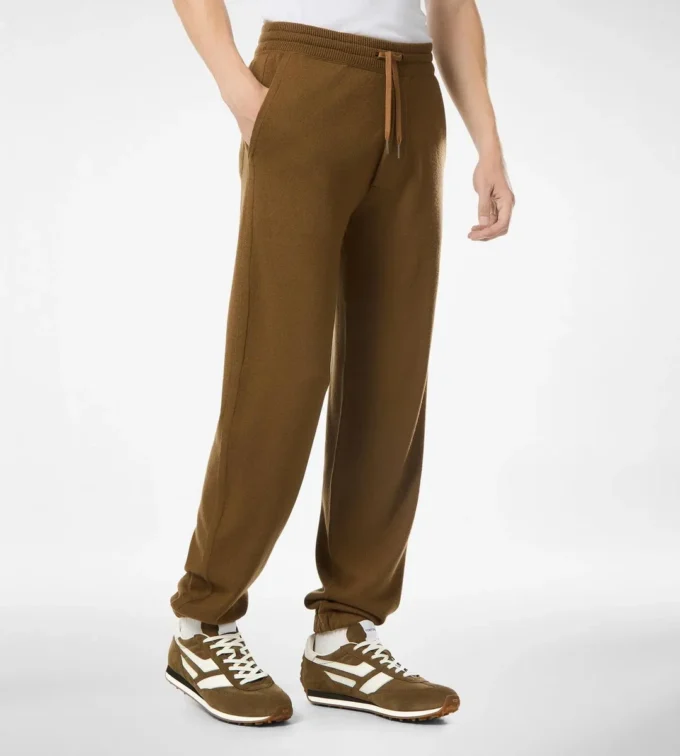 Pantaloni de jogging din cașmir merino