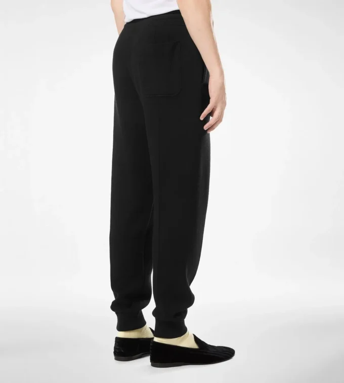 Pantaloni de jogging din lână cu două fețe