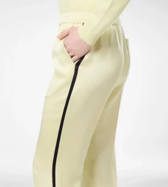 Pantaloni de jogging din satin dublu de mătase