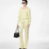 Pantaloni de jogging din satin dublu de mătase Pantaloni de jogging din satin dublu de mătase