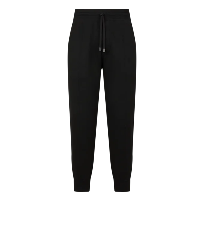 Pantaloni de jogging din viscoză cu două fețe