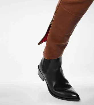 Pantaloni de motociclist din piele de bivol