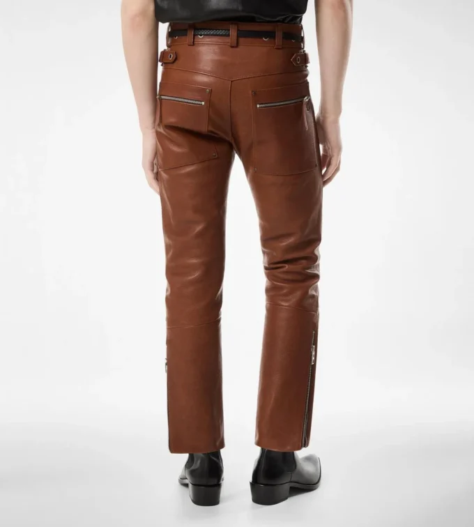 Pantaloni de motociclist din piele de bivol Pantaloni de motociclist din piele de bivol