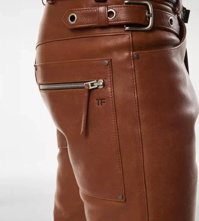 Pantaloni de motociclist din piele de bivol Pantaloni de motociclist din piele de bivol