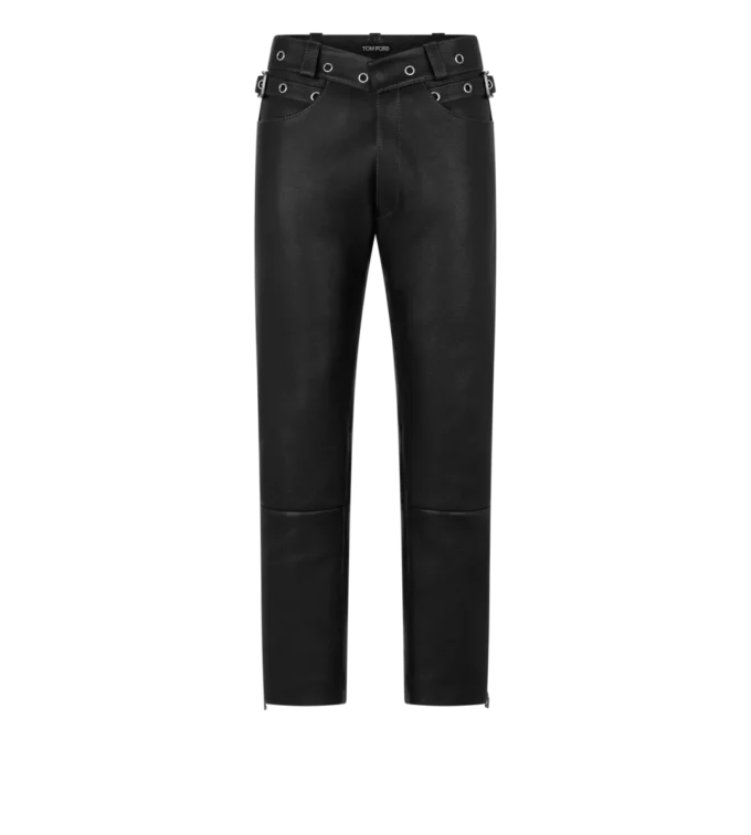 Pantaloni de motociclist din piele granulată Pantaloni de motociclist din piele granulată