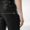 Pantaloni de motociclist din piele granulată Pantaloni de motociclist din piele granulată