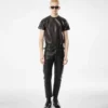 Pantaloni de motociclist din piele granulată Pantaloni de motociclist din piele granulată