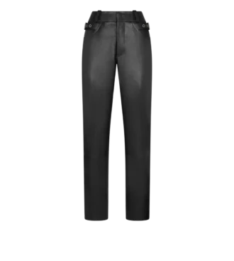 Pantaloni de motociclist din piele texturată