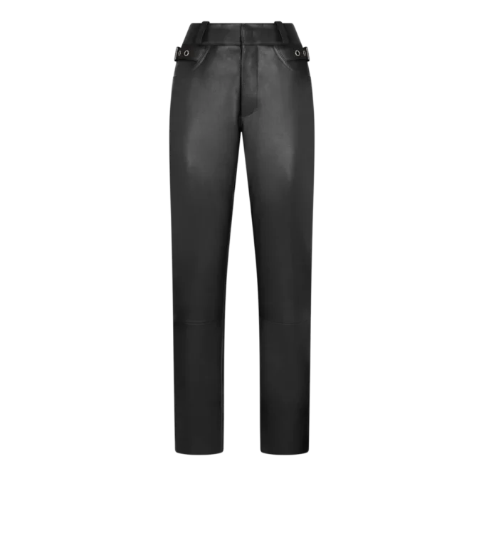 Pantaloni de motociclist din piele texturată Pantaloni de motociclist din piele texturată