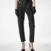 Pantaloni de motociclist din piele texturată Pantaloni de motociclist din piele texturată
