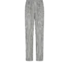 Pantaloni de pijama din mătase cu dungi și bordură Pantaloni de pijama din mătase cu dungi și bordură