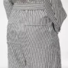 Pantaloni de pijama din mătase cu dungi și bordură Pantaloni de pijama din mătase cu dungi și bordură