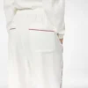 Pantaloni de pijama din mătase twill cu bordură Pantaloni de pijama din mătase twill cu bordură