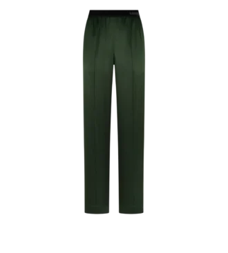 Pantaloni de pijama din satin de mătase elastic