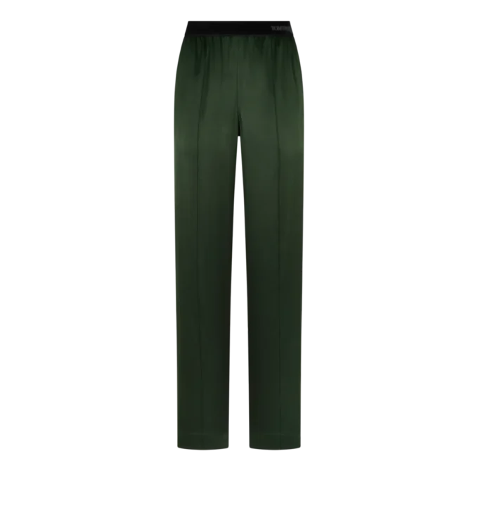 Pantaloni de pijama din satin de mătase elastic Pantaloni de pijama din satin de mătase elastic