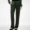 Pantaloni de pijama din satin de mătase elastic Pantaloni de pijama din satin de mătase elastic