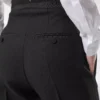 Pantaloni de smoking cu talie înaltă din amestec de lână și mătase Pantaloni de smoking cu talie înaltă din amestec de lână și mătase