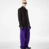 Pantaloni din cașmir cu țesătură twill dublă divizibilă Pantaloni din cașmir cu țesătură twill dublă divizibilă