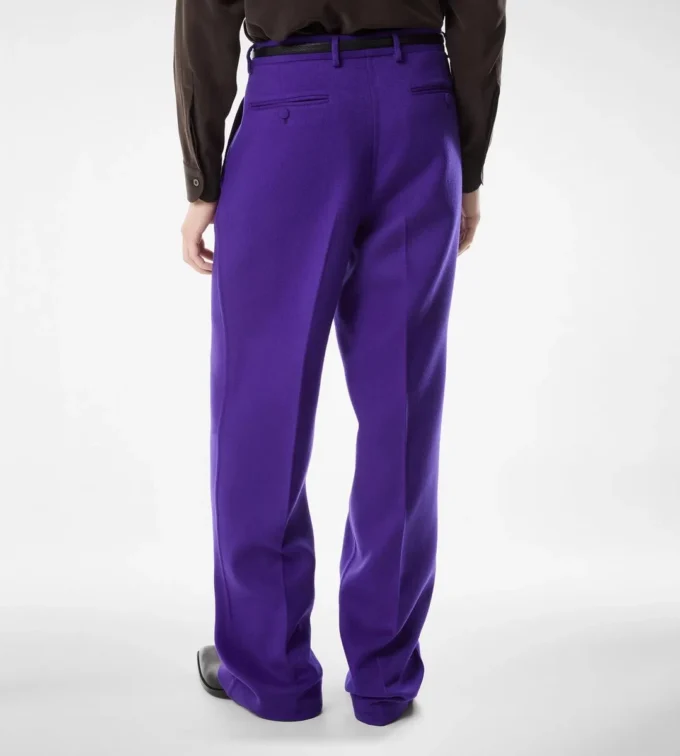 Pantaloni din cașmir cu țesătură twill dublă divizibilă Pantaloni din cașmir cu țesătură twill dublă divizibilă