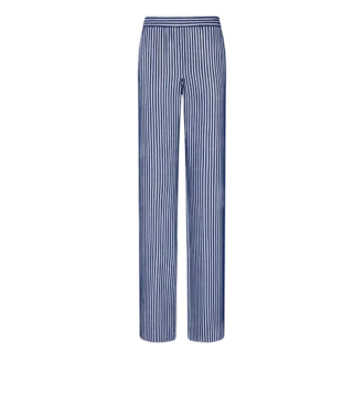 Pantaloni din georgette de mătase brodați cu paiete