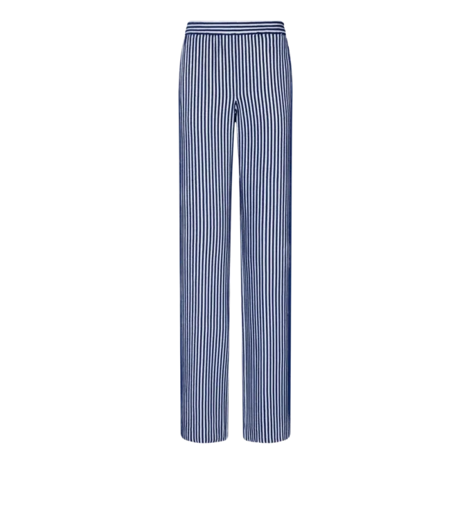 Pantaloni din georgette de mătase brodați cu paiete Pantaloni din georgette de mătase brodați cu paiete