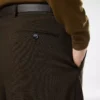 Pantaloni din lână, cașmir și mătase, cu pli dublu
