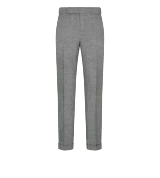 Pantaloni din lână, mătase și in