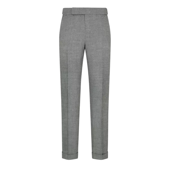 Pantaloni din lână, mătase și in