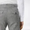 Pantaloni din lână, mătase și in