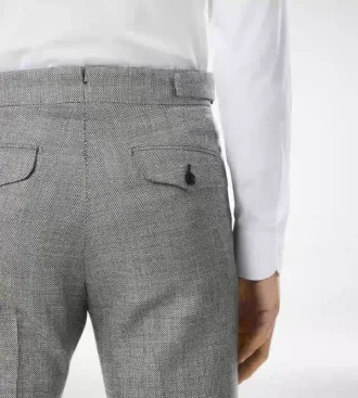 Pantaloni din lână, mătase și in