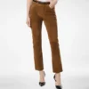Pantaloni din piele de miel cu cinci buzunare și logo Tf în relief Pantaloni din piele de miel cu cinci buzunare și logo Tf în relief
