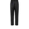 Pantaloni din satin cu buline jacquard și pli dublu