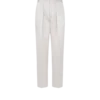 Pantaloni din satin texturat cu pli dublu