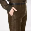 Pantaloni drepți croco jacquard