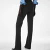 Pantaloni drepți croiți din amestec de lână și mătase Pantaloni drepți croiți din amestec de lână și mătase