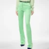 Pantaloni drepți croiți din bumbac spălat și amestec de mătase Duchesse Pantaloni drepți croiți din bumbac spălat și amestec de mătase Duchesse