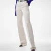 Pantaloni drepți croiți din bumbac spălat și amestec de mătase Duchesse Pantaloni drepți croiți din bumbac spălat și amestec de mătase Duchesse