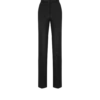 Pantaloni drepți croiți din crep din amestec de lână cu paiete Pantaloni drepți croiți din crep din amestec de lână cu paiete