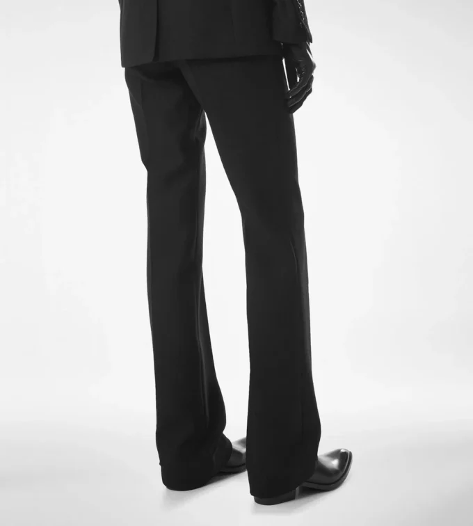 Pantaloni drepți croiți în zig-zag Pantaloni drepți croiți în zig-zag