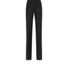 Pantaloni drepți de smoking din amestec de lână și mătase Pantaloni drepți de smoking din amestec de lână și mătase